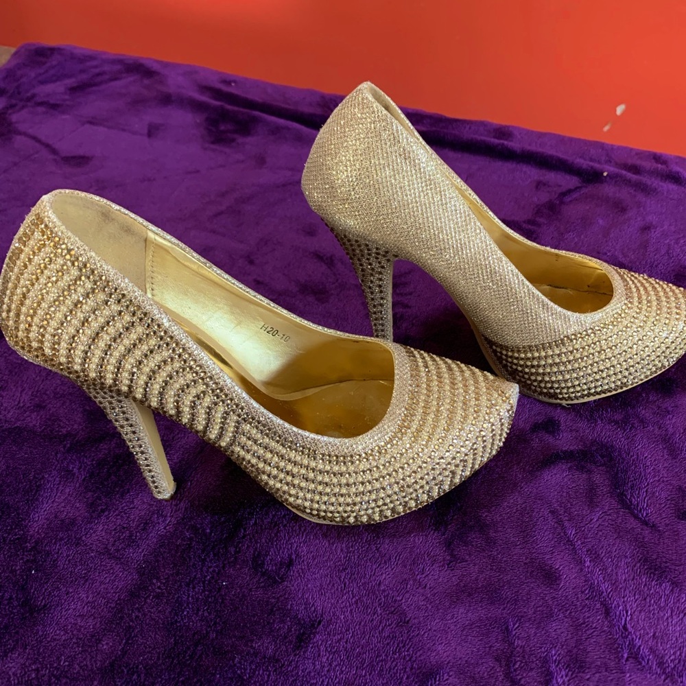 Gold Platform Heels